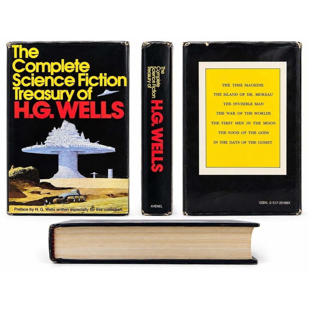 H.G. Wells Complete Science Fiction Treasury 1978 Avenel Hardcover Dust Jacket
